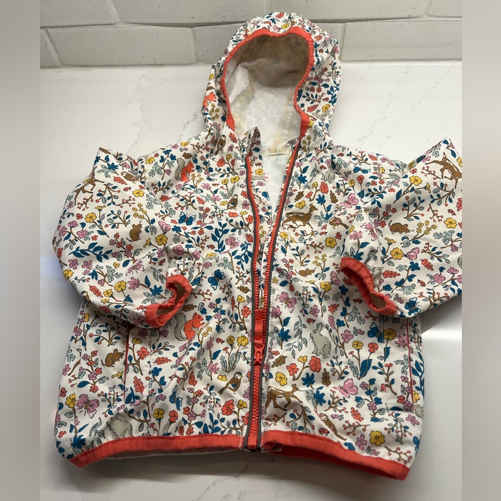 Baby Boden Floral Raincoat - Multicolor